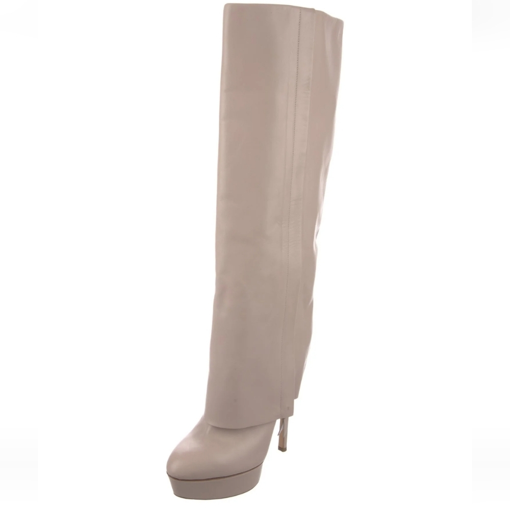 CASADEI LEATHER PLATFORM BOOTS